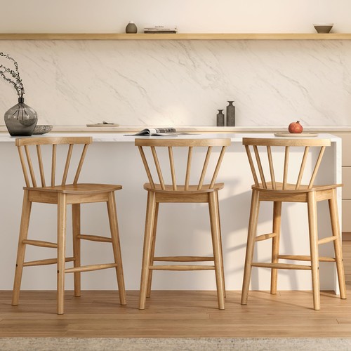Wood bar stools set - bar,