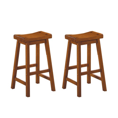 Solid wood saddle seat - wood, bar